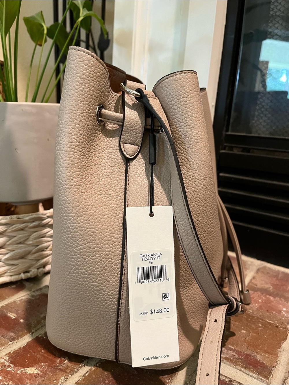 Calvin Klein Pebbled Drawstring Bucket Bag - Picture 6 of 6